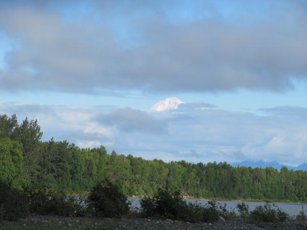 Denali peak from the Talkeetna river