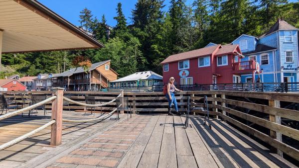 Diana on the dock