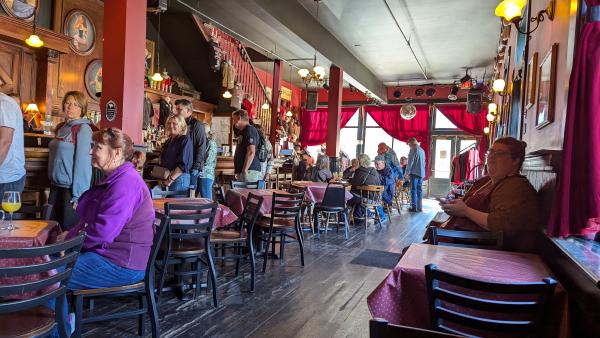 Tour group at the Red Onion Saloon