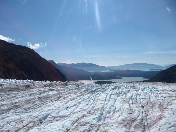 Beautiful day over the glacier