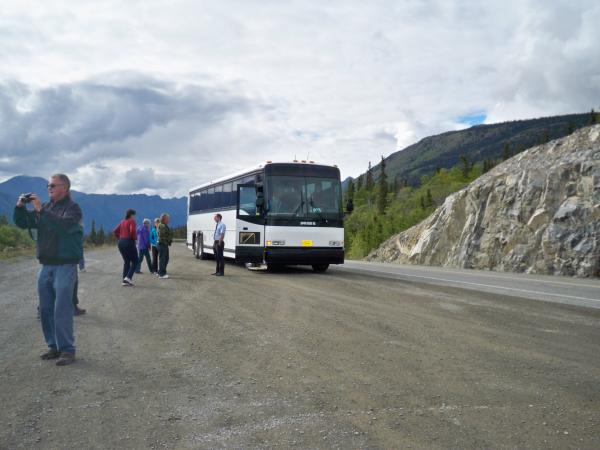 Our motor coach and tour guide/driver