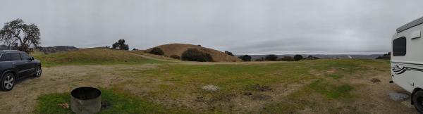 Panoramic of our camp site this morning