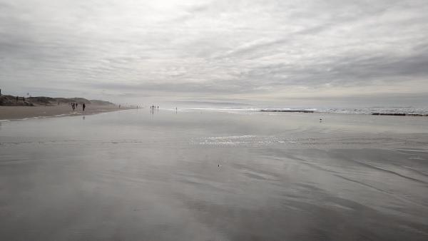 Love this shot where the sky, beach, and ocean blended together.