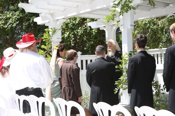 Groomsmen and family