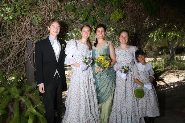 Bride and her kids